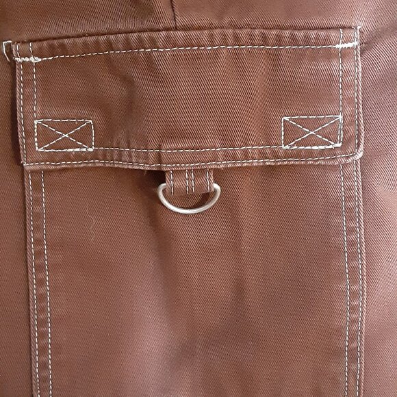 Dockers Woman's Denim Skirt Size 12, Brown, Cargo Pockets, belt loops - Picture 5 of 9